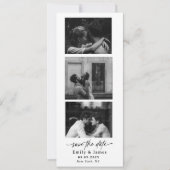 zwart-wit minimalistische bewaar de datum kaart (Voorkant)