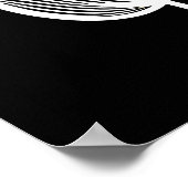 Zwart-wit minimalistische bloemenkunst poster (Hoek)