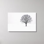 Zwart-Wit Minimalistische Boom Kunst Canvas Afdruk (Voorkant)