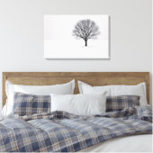 Zwart-Wit Minimalistische Boom Kunst Canvas Afdruk (Insitu (Slaapkamer))