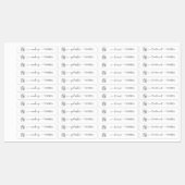 Zwart wit minimalistische branding logo Make-up Labels (Vel)