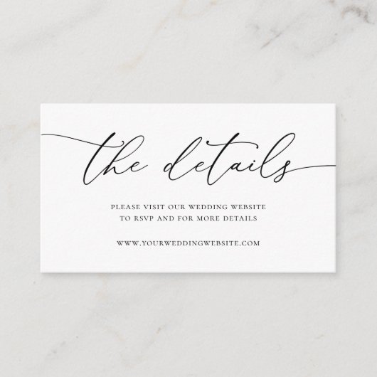 Zwart-wit minimalistische bruiloft behuizing Kaart (Voorkant)