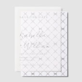 Zwart-wit minimalistische bruiloft Bewaar de datum Vellum Uitnodigingen (Offset (Uitnodiging))