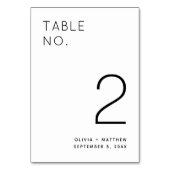 Zwart-wit minimalistische bruiloft | Eenvoudig mod Kaart (Achterkant)