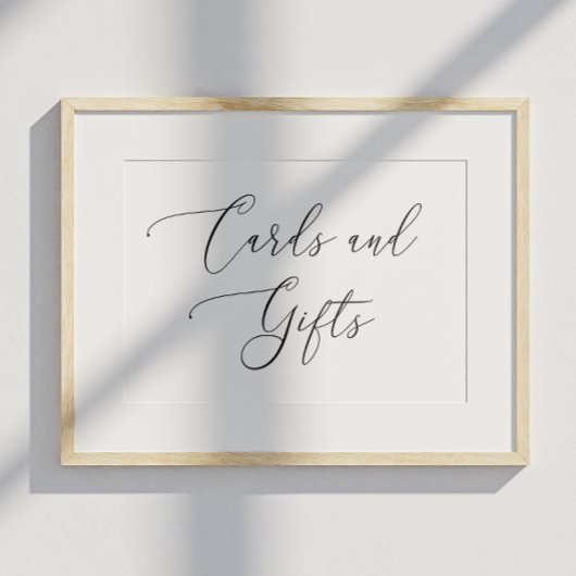 Zwart-wit minimalistische bruiloft. Kaarten & gesc Poster