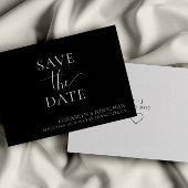 Zwart Wit Minimalistische Bruiloft Save The Date K Kaart