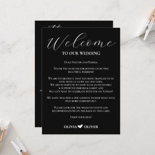 Zwart & wit minimalistische bruiloft weekend route