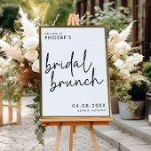 Zwart-wit minimalistische brunch welkom poster