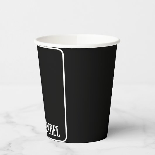 Zwart-wit minimalistische diner party cup papieren bekers (Links)