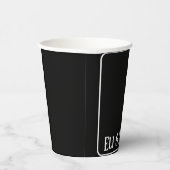 Zwart-wit minimalistische diner party cup papieren bekers (Rechts)
