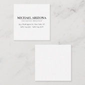 Zwart-wit minimalistische eenvoudige vlakte informatiekaartje (Voorkant / Achterkant)