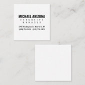 Zwart-wit minimalistische eenvoudige vlakte notitiekaartje (Voorkant / Achterkant)