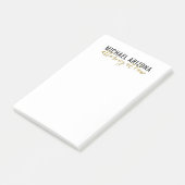 Zwart-wit minimalistische eenvoudige vlakte post-it® notes (Schuin)