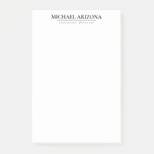 Zwart-wit minimalistische eenvoudige vlakte post-it® notes