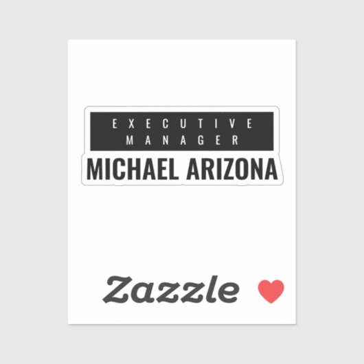 Zwart-wit minimalistische eenvoudige vlakte sticker (Vel)