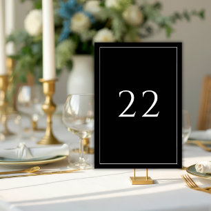 Zwart & Wit Minimalistische Elegante Trouw Kaart