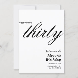 Zwart-wit minimalistische elegante verjaardag leef kaart