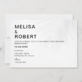 Zwart wit minimalistische foto bruiloft verjaardag kaart (Achterkant)