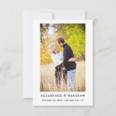 Zwart-wit minimalistische foto Save the Date Kaart (Voorkant)