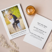 Zwart-wit minimalistische foto Save the Date Kaart