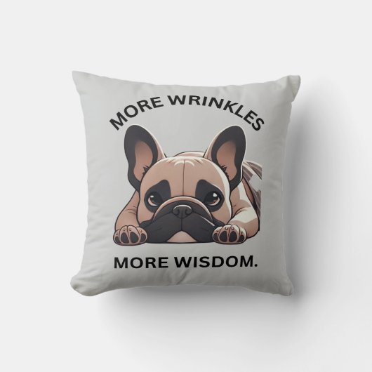 Zwart-wit minimalistische Franse wijsheid Kussen (Voorkant)