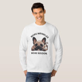 Zwart-wit minimalistische Franse wijsheid T-shirt (Voorkant volledig)