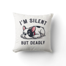 Zwart-wit minimalistische Frenchie Puns