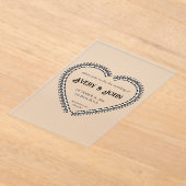 Zwart-wit minimalistische gotische bruiloft acryl uitnodigingen (Laagn)