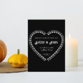 Zwart-wit minimalistische gotische bruiloft kaart