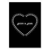 Zwart-wit minimalistische gotische bruiloft kaart (Achterkant)