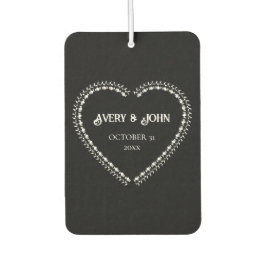 Zwart-wit minimalistische gotische bruiloft luchtverfrisser