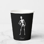 Zwart-wit minimalistische gotische bruiloft papieren bekers (Achterkant)