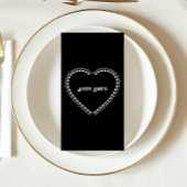 Zwart-wit minimalistische gotische bruiloft plaatskaartje