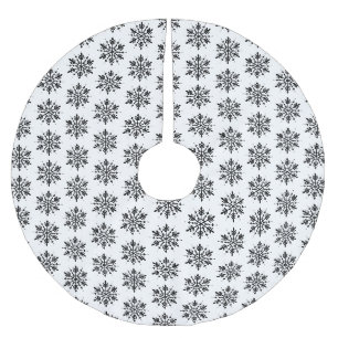Zwart-wit minimalistische grafische sneeuwvlok kerstboom rok