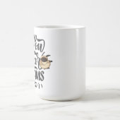 Zwart-wit minimalistische kalligrafie koffie Mok (Midden)