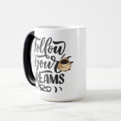 Zwart-wit minimalistische kalligrafie koffie Mok (Voorkant links)