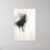 Zwart-wit minimalistische kunst | kortstondige ech canvas afdruk (Voorkant)