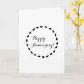 Zwart Wit Minimalistische Liefde Jubileum Kaart (Gele Bloem)