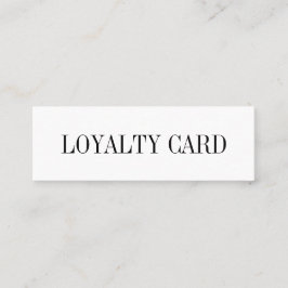 Zwart-wit minimalistische loyaliteitskaarten mini visitekaartje