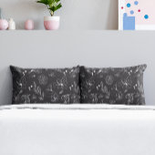 Zwart-wit Minimalistische moderne bloemblaadjes Kussensloop