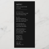 Zwart & Wit Minimalistische Moderne Eenvoudige Bru Menu (Voorkant)