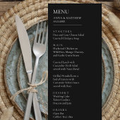 Zwart & Wit Minimalistische Moderne Eenvoudige Bru Menu
