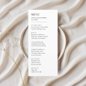 Zwart & Wit Minimalistische Moderne Eenvoudige Bru Menu