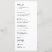 Zwart & Wit Minimalistische Moderne Eenvoudige Bru Menu (Voorkant)