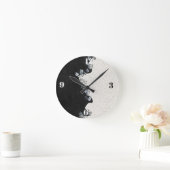 Zwart-wit minimalistische moderne klok (Huis)