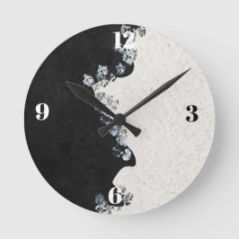 Zwart-wit minimalistische moderne klok