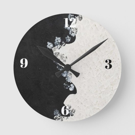 Zwart-wit minimalistische moderne klok (Voorkant)