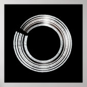 Zwart & Wit Minimalistische Moderne Kunstprint Poster (Voorkant)