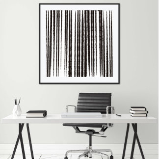 Zwart & Wit Minimalistische Moderne Kunstprint Poster