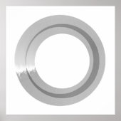 Zwart & Wit Minimalistische Moderne Kunstprint Poster (Voorkant)